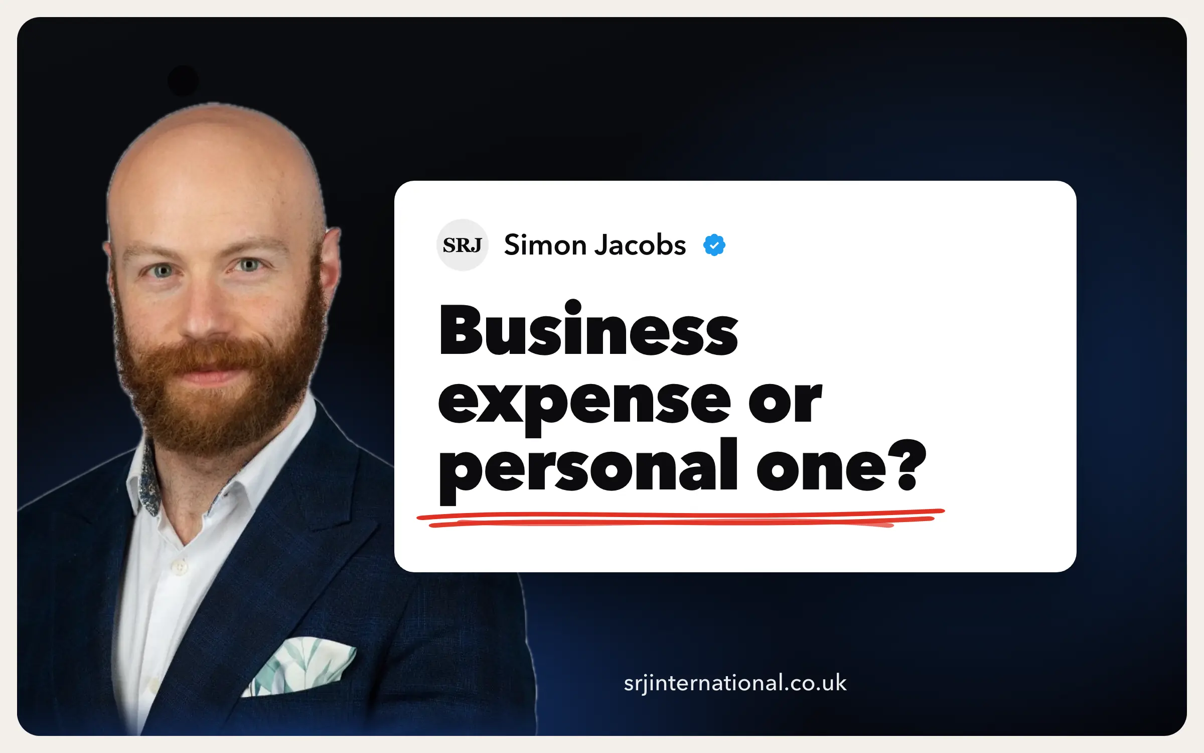 Is that £5k course a business expense or a personal one?