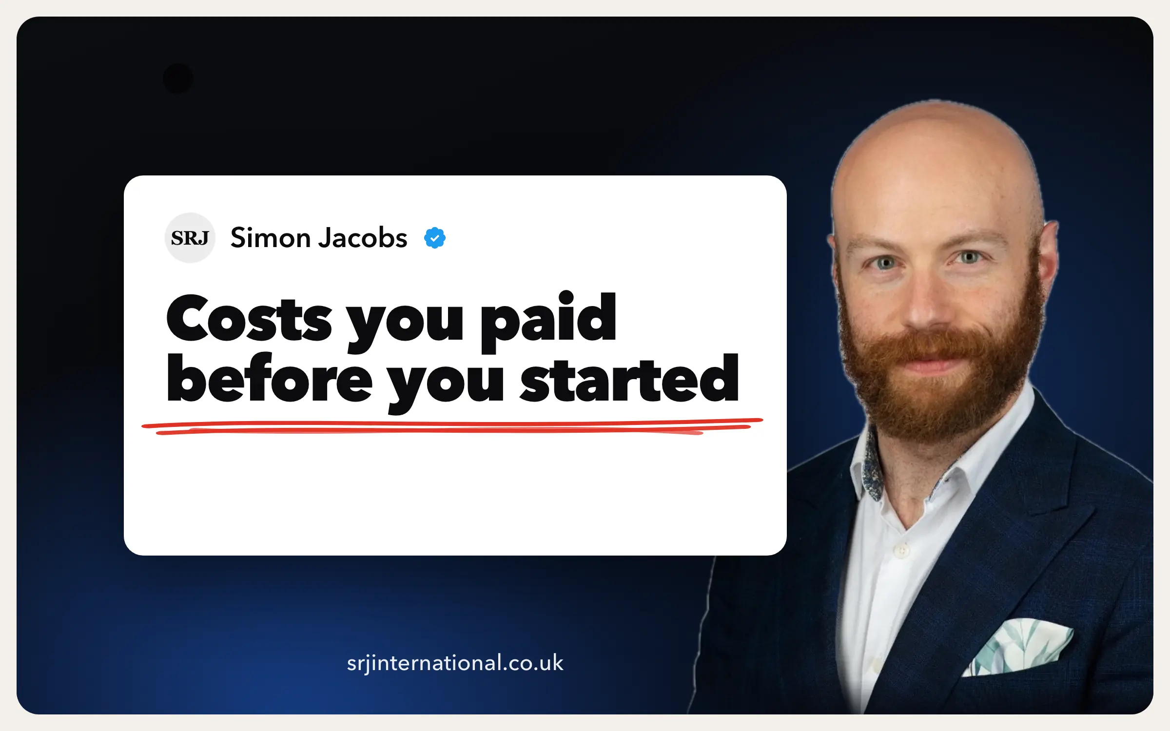 Can you claim the costs you paid before your agency started trading?